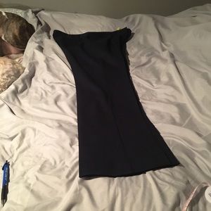 Express navy blue editor barley boot low rise